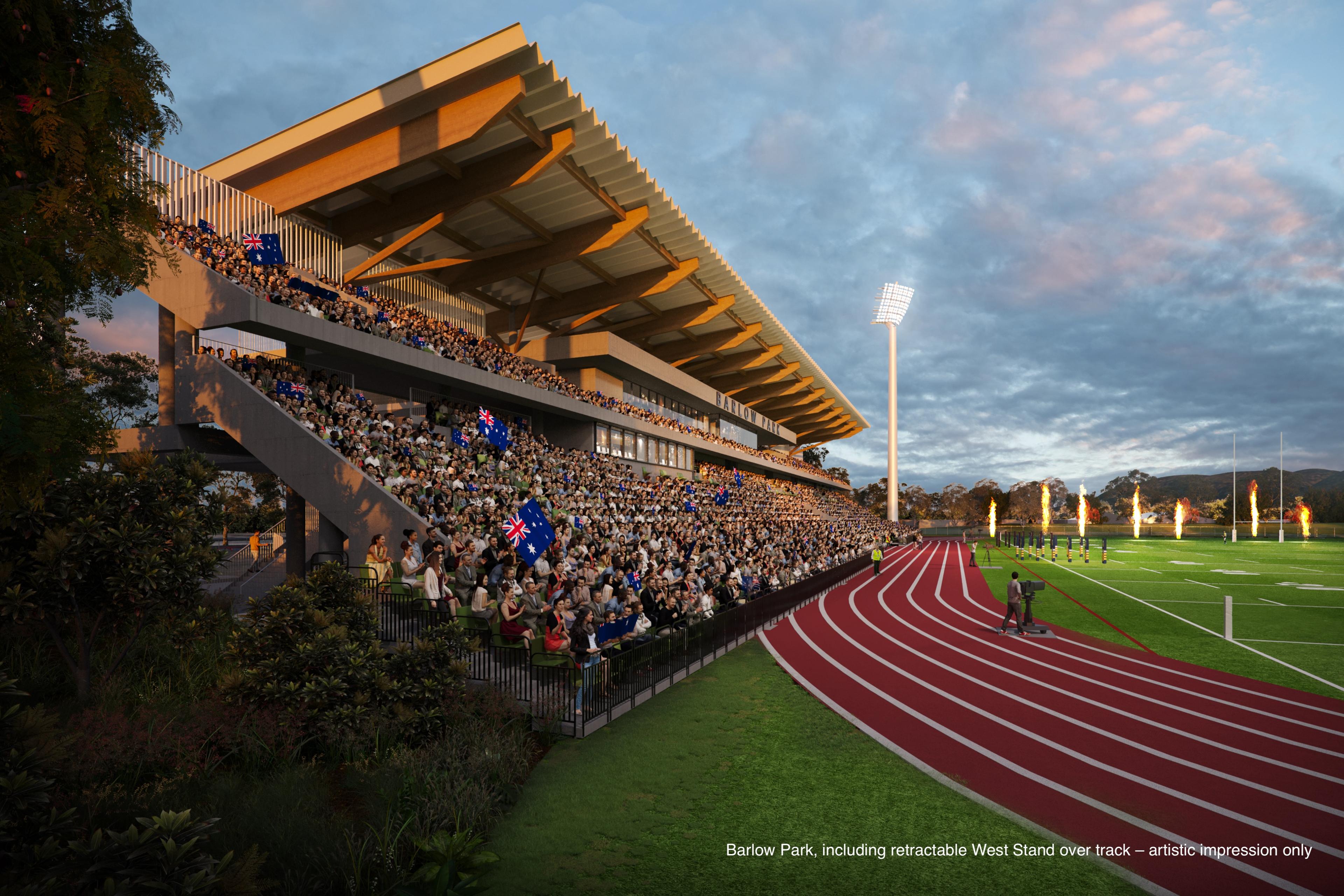 Barlow Park retractable western stand