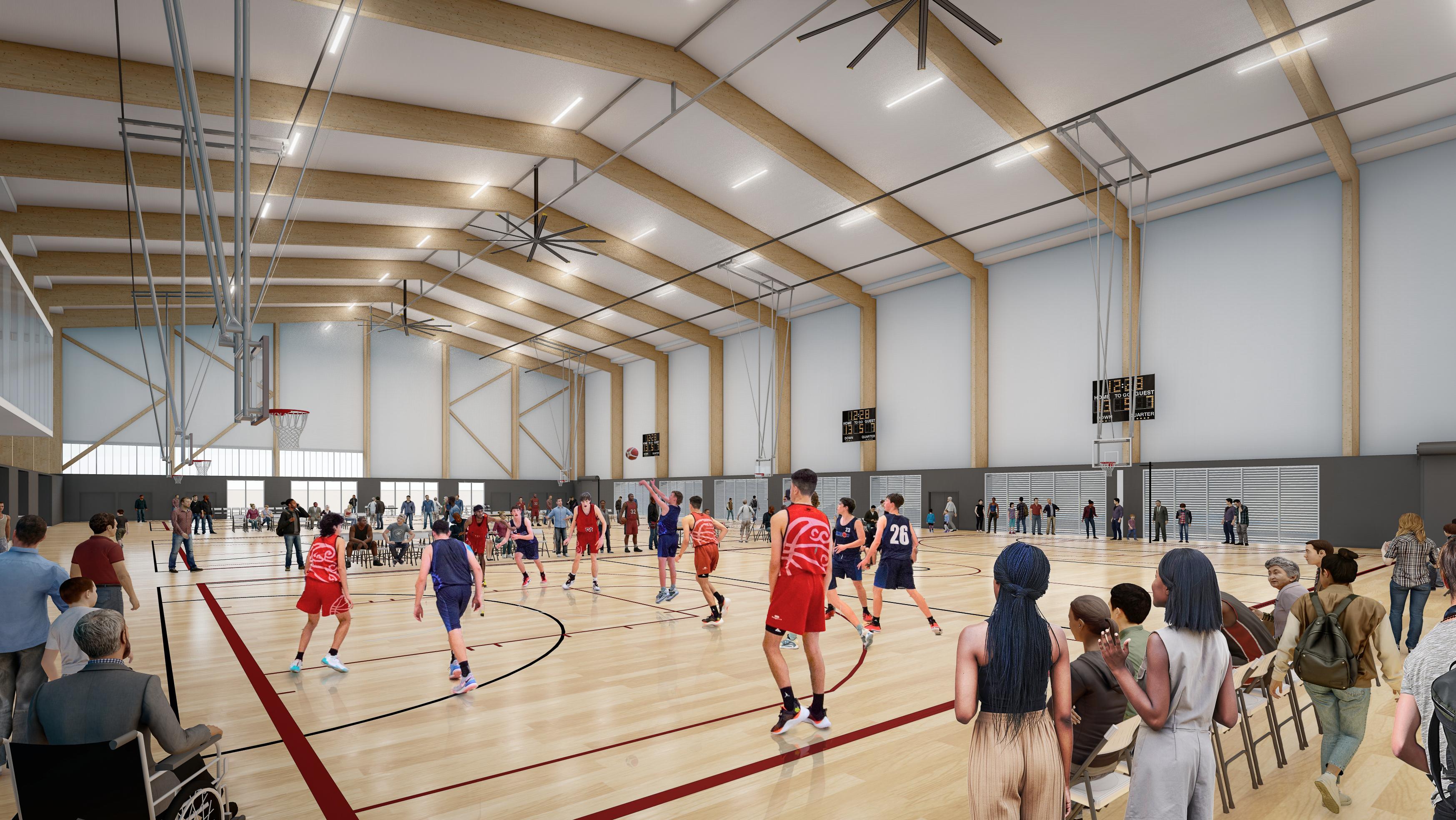 Logan Indoor Sports Centre interior render