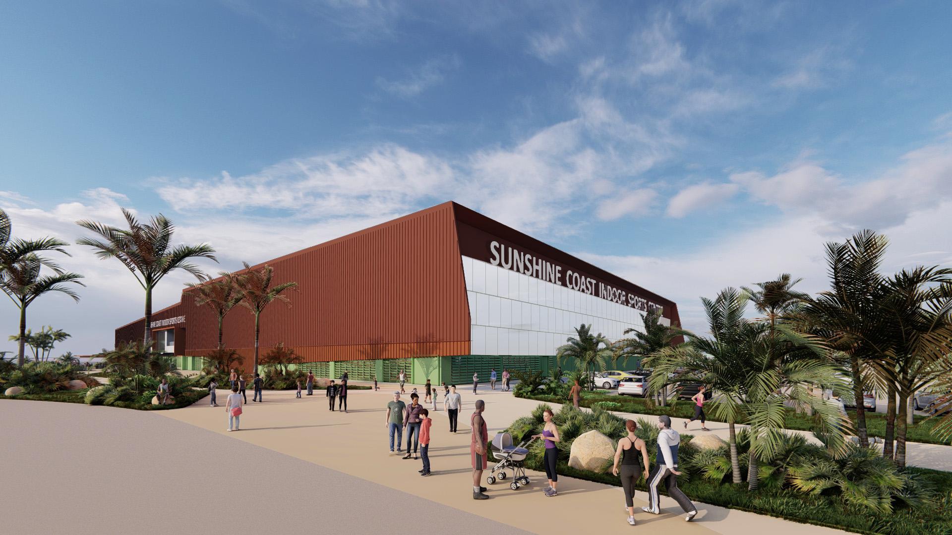 Render Sunshine Coast Indoor Sports Centre from south