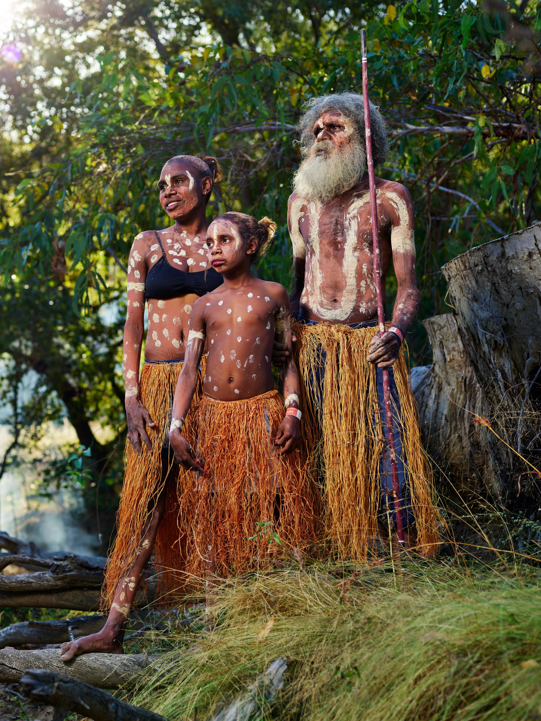 Aboriginal and Torres Strait Islander performers at the Laura Quinkan Indigenous Dance Festival