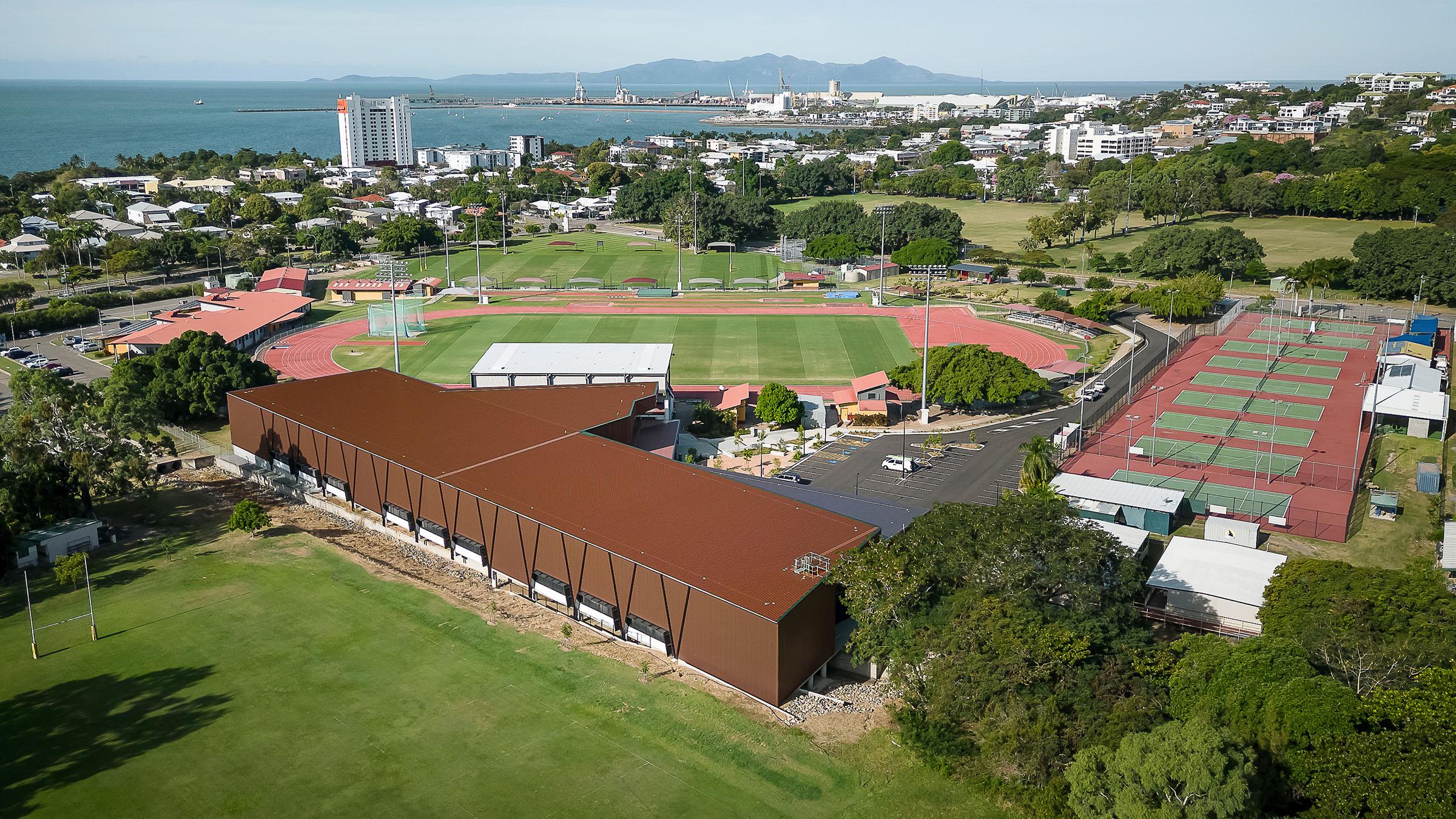 An aerial view of Townsville Sports Precinct